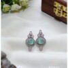 daily wear silver oxydized studs with monalisa stones.