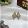daily wear silver oxydized small studs with monalisa stones.