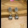 Daily wear silver oxidized earrings made from brass