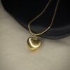 gold plated premium stainless steel anti tarnish heart shape necklace