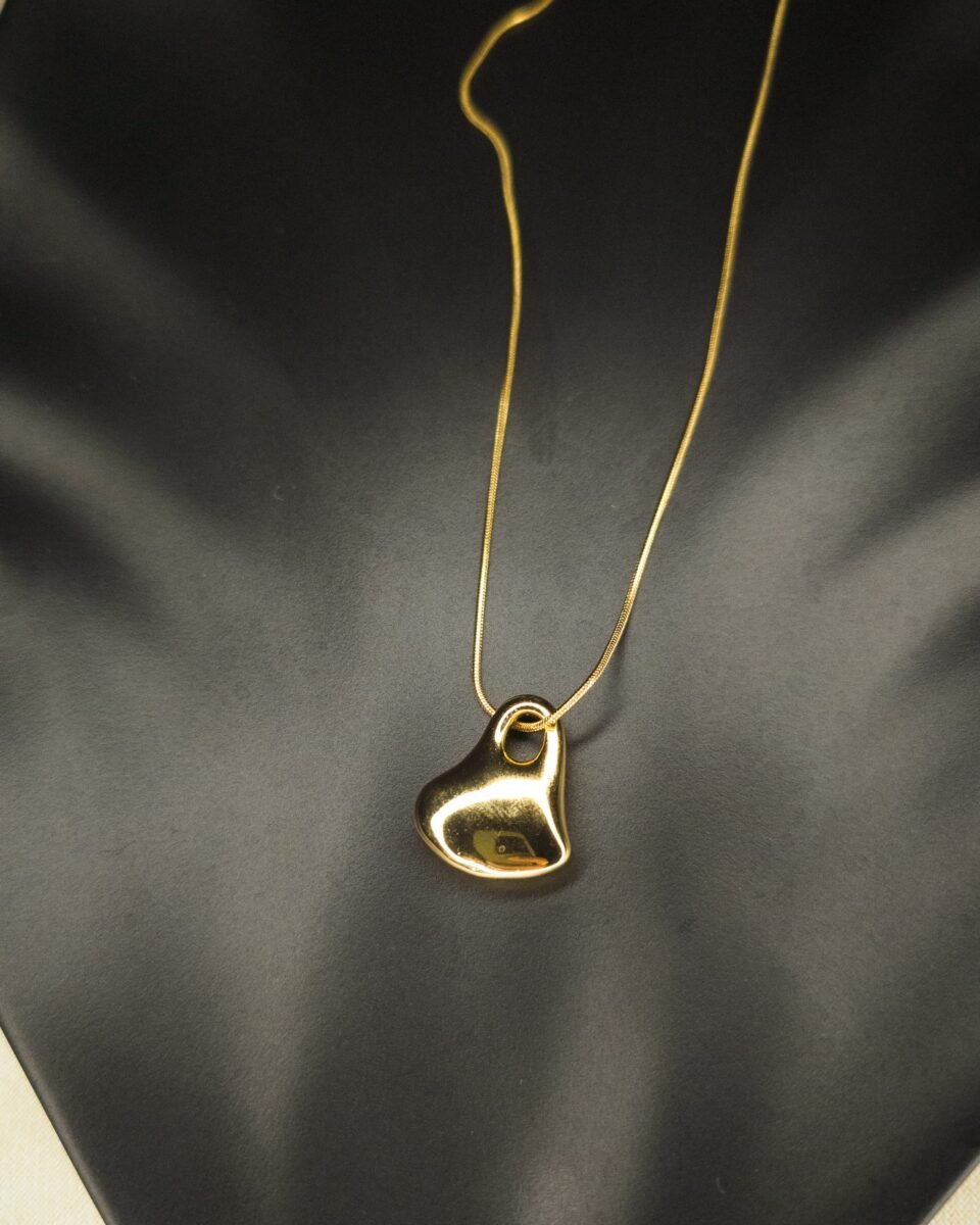 Anti Tarnish Gold Plated Minimalist Drop Pendant Necklace