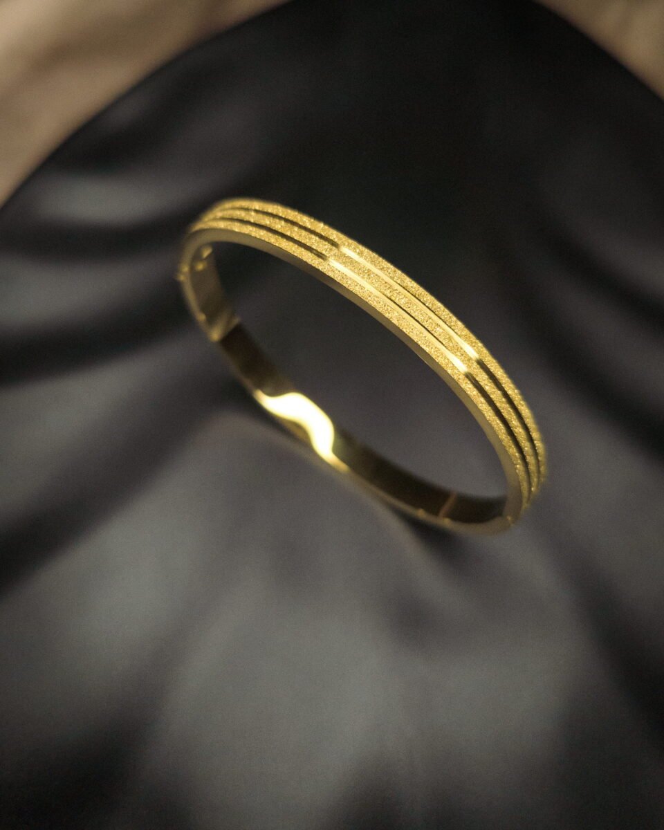 Tarnish Free Gold Plated Stainless Steel Bangle - Minimal & Water Resistant