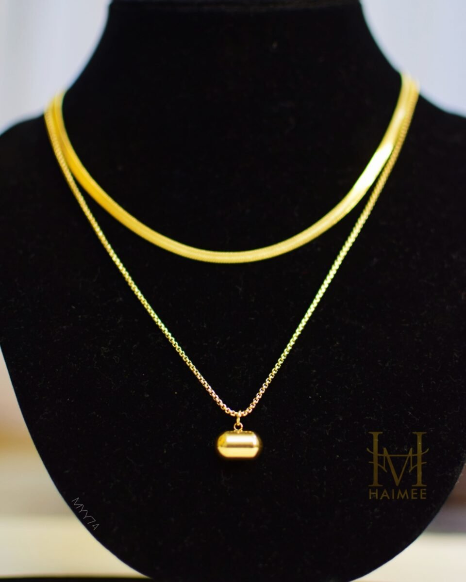 Anti Tarnish Gold Plated Double Layered Necklace Buy Online