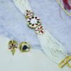 Royal Kundan and Pearl Choker Necklace Set with intricate traditional design, perfect for pearl necklace purchase.