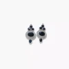 SILVER OXYDISED STUDS WITH MONALISA STONE