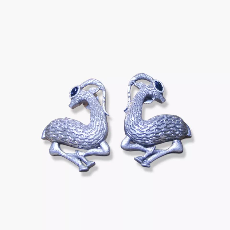 Enchanting Silver Oxidised Deer Earrings - Traditional Indian Jewelry at Affordable Prices