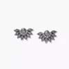 Daily wear small silver oxidised earrings of brass