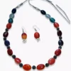BOLD MONALISA STONES NECKLACE SET