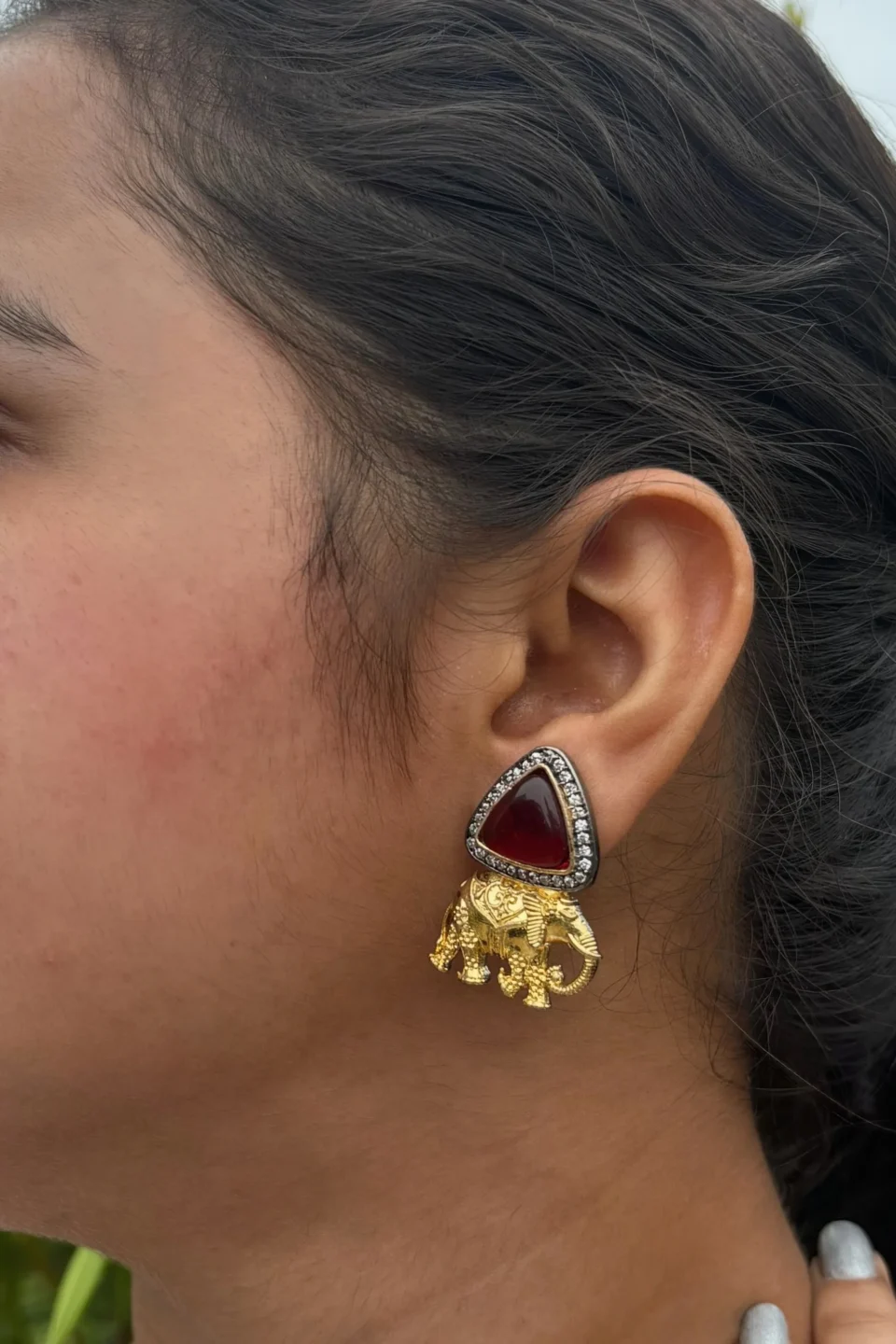 GOLD PLATED BRASS EARRINGS